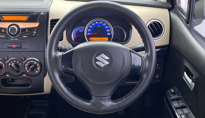 2017 Maruti Wagon R 1.0 VXI, Petrol, Manual, Steering Wheel Close Up