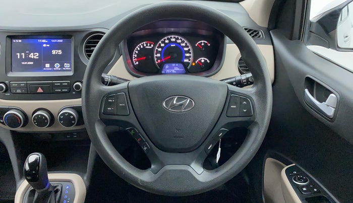 2017 Hyundai Grand i10 SPORTZ (O) 1.2 AT VTVT, Petrol, Automatic, 25,998 km, Steering Wheel Close Up