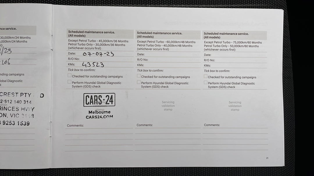 2021 Hyundai Venue Active, Automatic, 43524 km, Service History