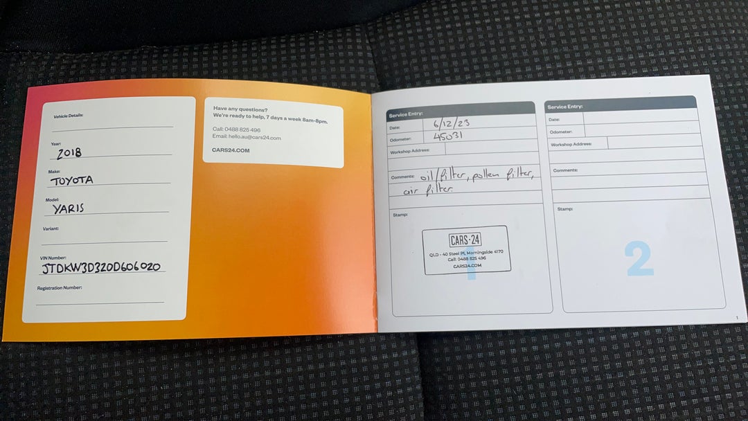 2018 Toyota Yaris Ascent, Automatic, 45032 km, Service History