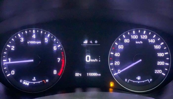 2016 Hyundai Elite i20 ASTA 1.2, Petrol, Manual, 1,10,065 km, Odometer Image