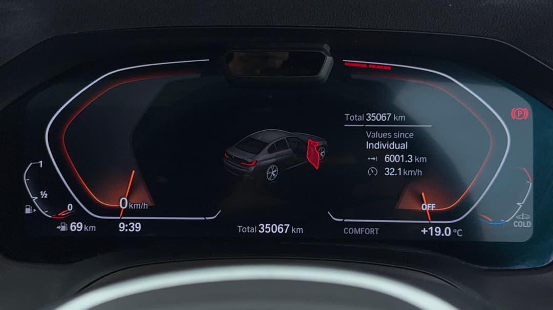 2021 BMW 3 30i M Sport, Automatic, 34964 km, Odometer View
