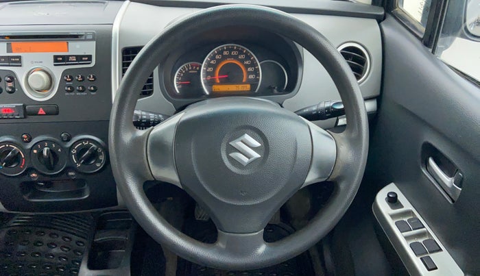2012 Maruti Wagon R 1.0 VXI, Petrol, Manual, 75,199 km, Steering Wheel Close-up