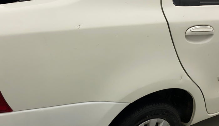 2012 Toyota Etios G, Petrol, Manual, 39,717 km, Right quarter panel - Minor scratches