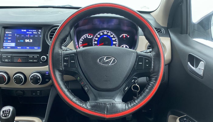 2019 Hyundai Grand i10 SPORTZ 1.2 KAPPA VTVT, Petrol, Manual, 27,451 km, Steering Wheel Close Up