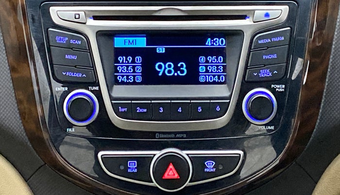 2015 Hyundai Verna FLUIDIC 1.6 CRDI S 4S, Diesel, Manual, 31,958 km, Infotainment System