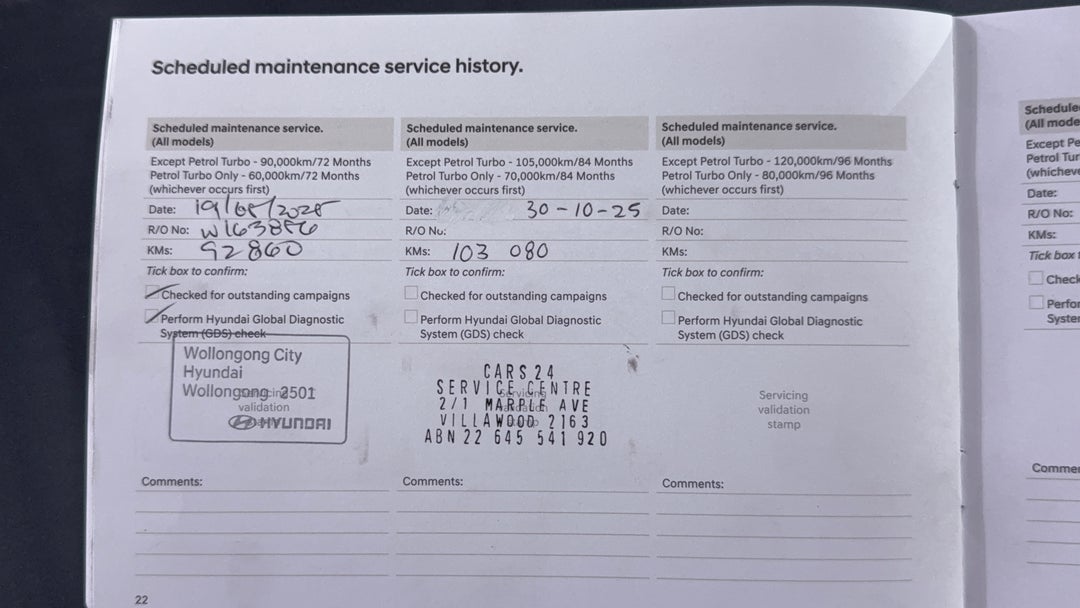 Service History