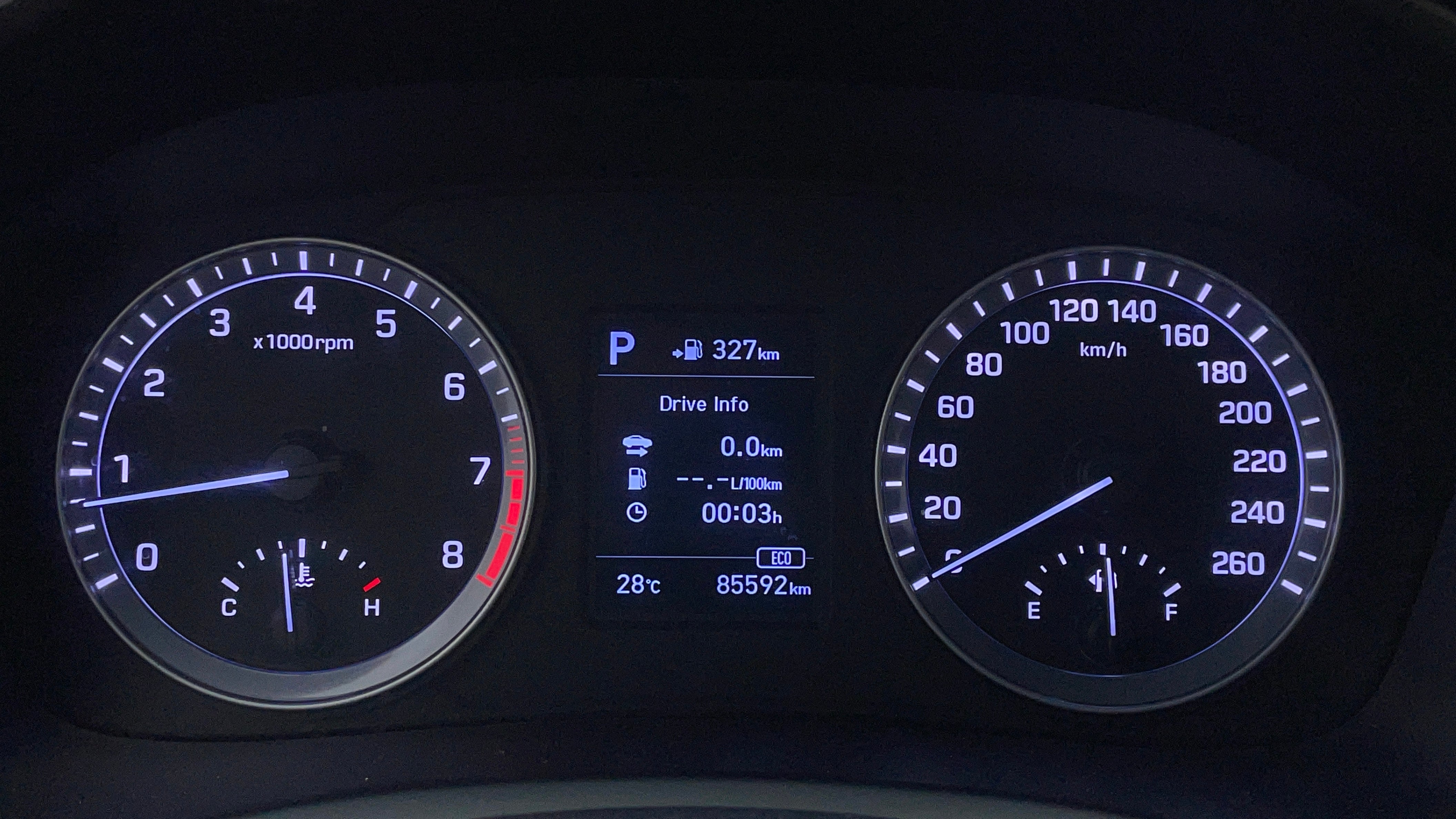 Hyundai Sonata-Odometer View
