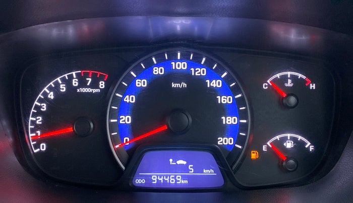2017 Hyundai Xcent E PLUS, Petrol, Manual, 94,525 km, Odometer Image