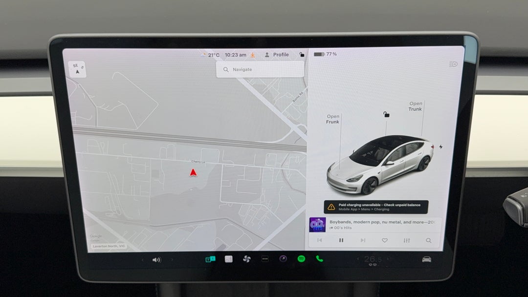 2021 Tesla Model 3 Standard Range Plus RWD, Automatic, 35875 km, Infotainment System