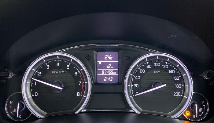 2016 Maruti Ciaz ZXI, Petrol, Manual, 87,555 km, Odometer Image