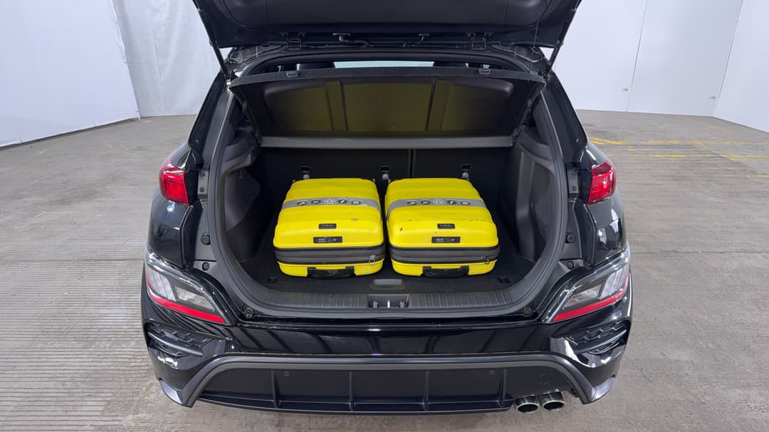 2021 Hyundai Kona N Line Premium Srf (AWD), Automatic, 35672 km, Boot Inside View with Luggage