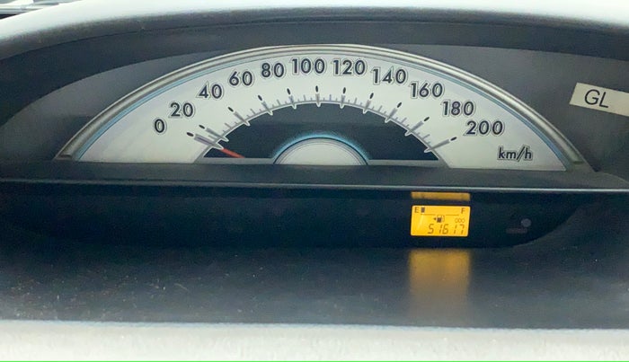 2011 Toyota Etios G, Petrol, Manual, 51,710 km, Odometer Image