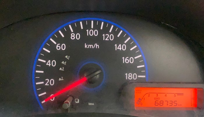 2014 Datsun Go T, Petrol, Manual, 68,735 km, Odometer Image