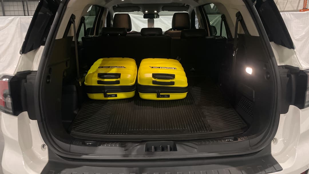 2023 Ford Everest Sport (4WD), Automatic, 28662 km, Boot Inside View with Luggage
