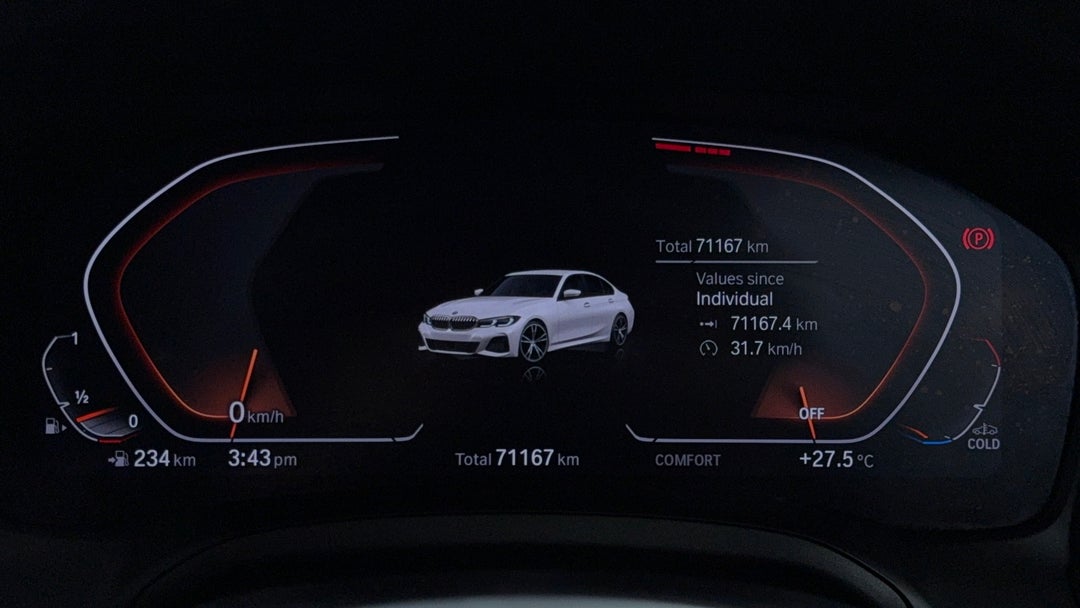 2022 BMW 3 30i M Sport, Automatic, 71167 km, Odometer View