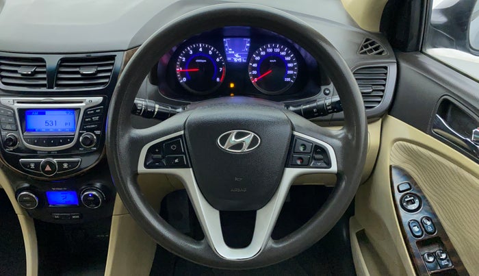 2014 Hyundai Verna FLUIDIC 1.6 SX VTVT, Petrol, Manual, 76,896 km, Steering Wheel Close Up