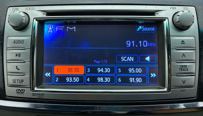 2012 Toyota Fortuner 3.0 MT 4X4, Diesel, Manual, 1,85,354 km, Infotainment System