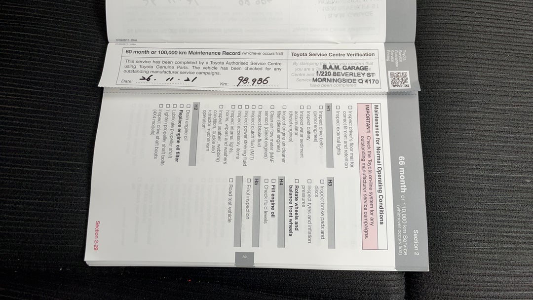 2017 Toyota Hilux Sr Hi-rider, Automatic, 98988 km, Service History
