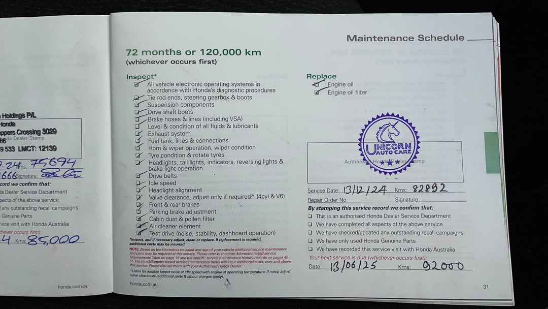 2013 Honda Accord Vti, Automatic, 83834 km, Service History