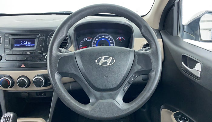 2014 Hyundai Grand i10 SPORTZ 1.2 KAPPA VTVT, Petrol, Manual, 17,479 km, Steering Wheel Close Up