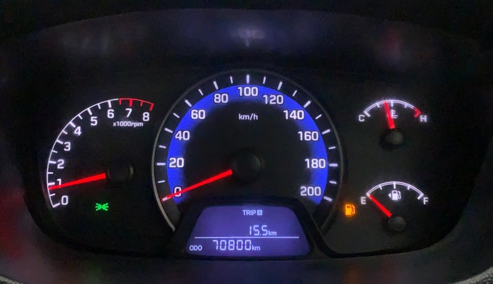 2017 Hyundai Xcent E+, CNG, Manual, 70,800 km, Odometer Image