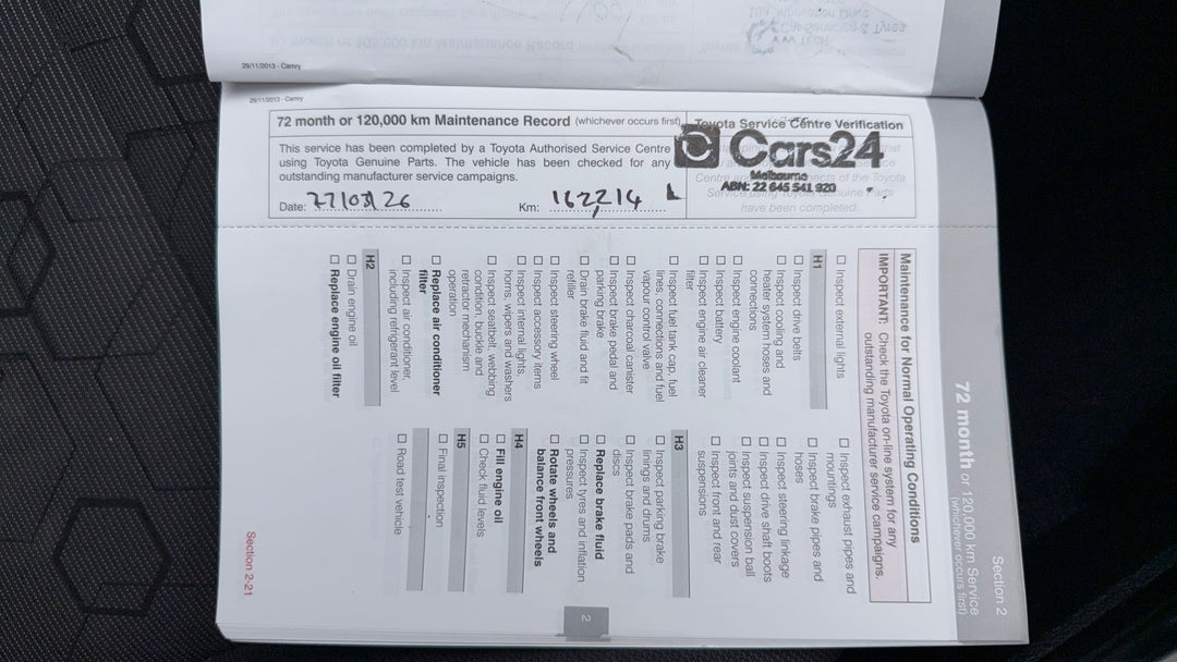 2014 Toyota Camry Rz S.e., Automatic, 162214 km, Service History