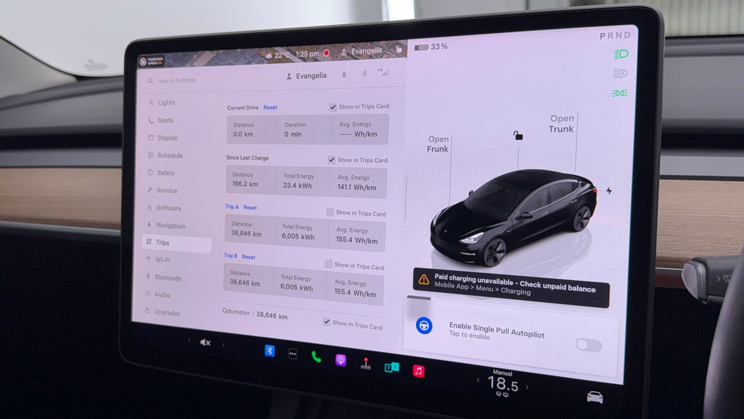 2023 Tesla Model 3 Rear-wheel Drive, Automatic, 38646 km, Odometer View