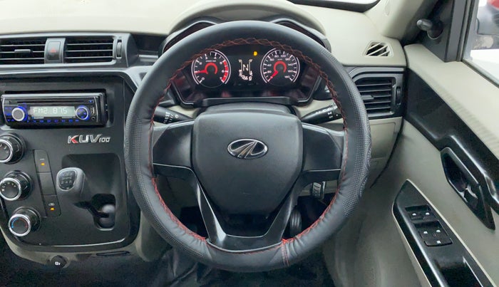 2017 Mahindra Kuv100 K4 6 STR, Petrol, Manual, 45,831 km, Steering Wheel Close Up
