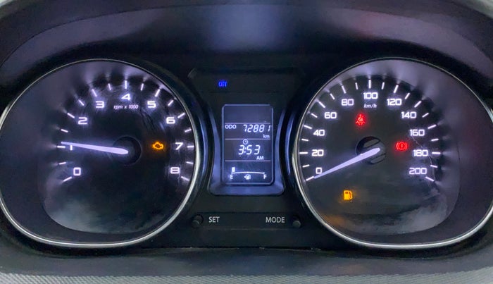 2019 Tata Tiago XZ PETROL, CNG, Manual, 73,411 km, Instrument cluster - MIL light  due to CNG outside fitment