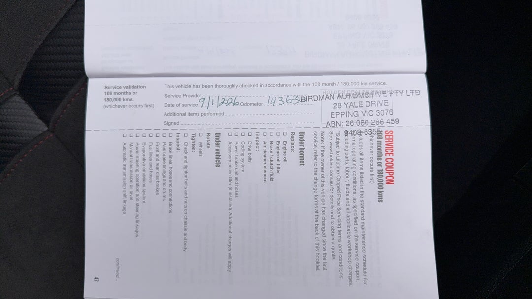 2016 Holden Commodore Sv6 Black Edition, Automatic, 144043 km, Service History