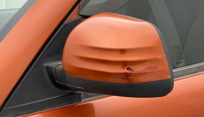 2017 Mahindra Kuv100 K4 PLUS 6 STR, Petrol, Manual, 48,517 km, Left rear-view mirror - Cover has minor damage