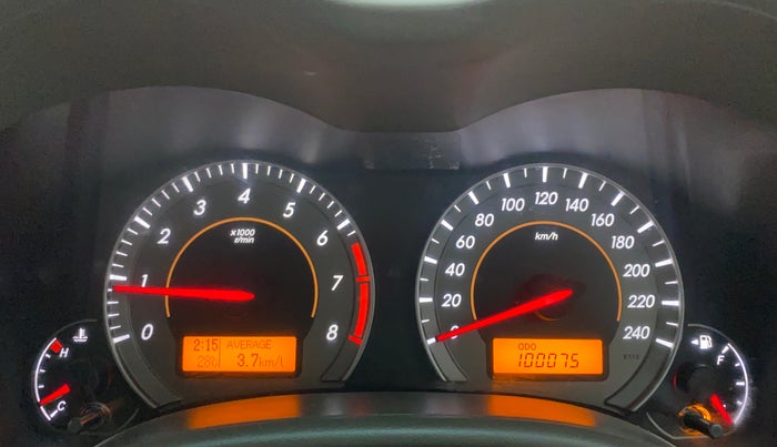 2011 Toyota Corolla Altis 1.8 G, Petrol, Manual, 1,00,075 km, Odometer Image