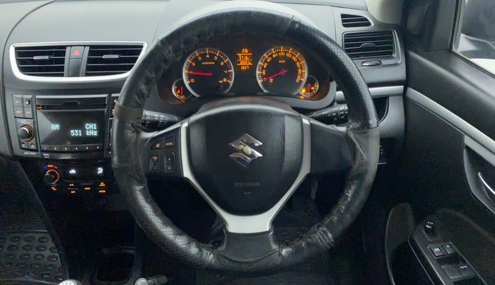 2013 Maruti Swift ZXI D, Petrol, Manual, 60,389 km, Steering Wheel Close Up
