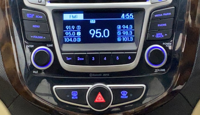 2015 Hyundai Verna FLUIDIC 4S1.6 VTVT S O AT, Petrol, Automatic, 32,136 km, Infotainment System