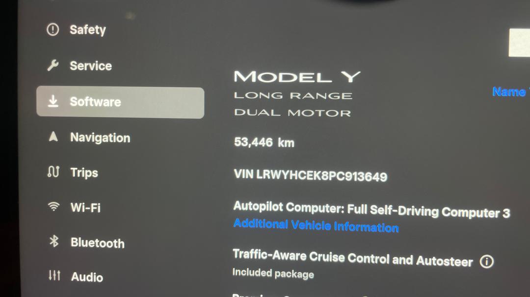 2023 Tesla Model Y Long Range, Automatic, 53446 km, Odometer View