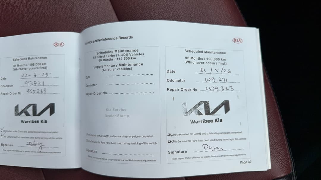 2018 Kia Cerato Sport, Automatic, 114489 km, Service History