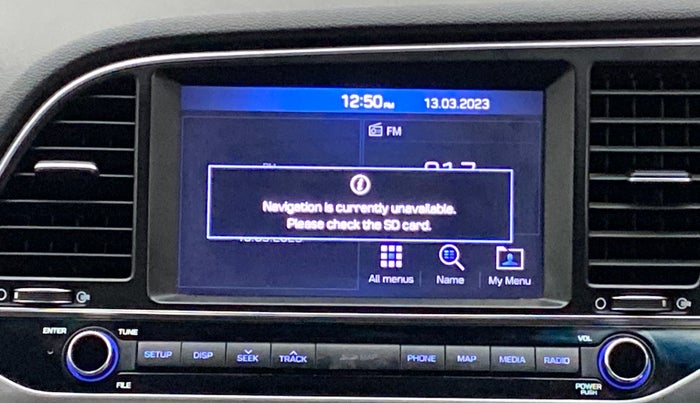 2018 Hyundai New Elantra 2.0 SX(O) AT PETROL, Petrol, Automatic, 32,646 km, Infotainment system - GPS Card not working/missing