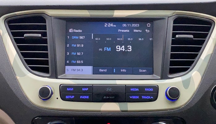 2018 Hyundai Verna 1.6 SX (O) CRDI MT, Diesel, Manual, 73,459 km, Infotainment System
