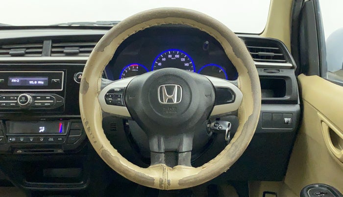 2018 Honda Brio S(O) MT, Petrol, Manual, 80,001 km, Steering wheel - Steering cover is minor torn
