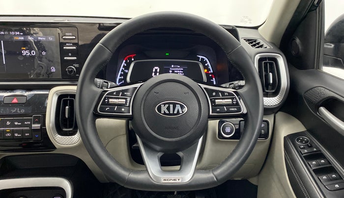 2020 KIA SONET HTX 1.0 IMT, Petrol, Manual, 10,339 km, Steering Wheel Close Up