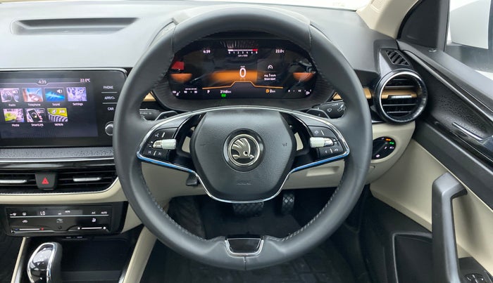2022 Skoda SLAVIA STYLE 1.0 TSI AT, Petrol, Automatic, 2,135 km, Steering Wheel Close Up