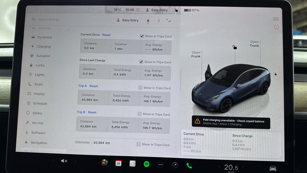 2023 Tesla Model Y Rear-wheel Drive, Automatic, 43984 km, Odometer View