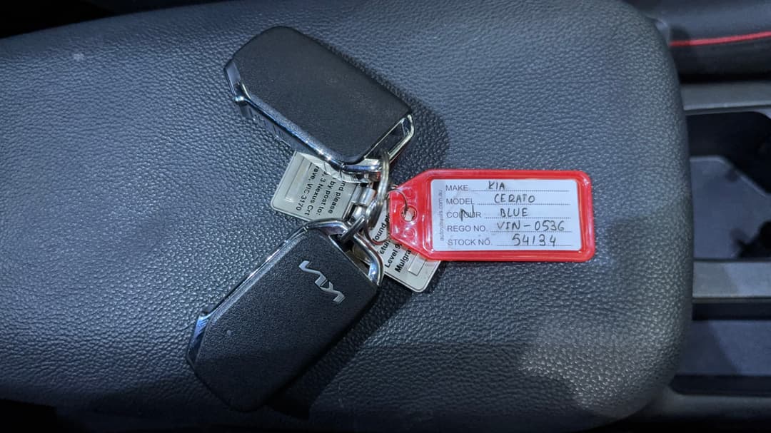 2023 Kia Cerato Gt, Automatic, 37389 km, Key Close-up