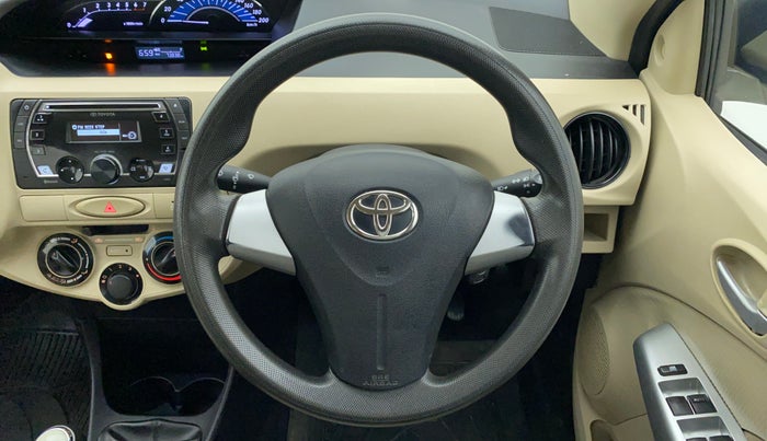 2017 Toyota Etios V, Petrol, Manual, 74,137 km, Steering Wheel Close Up