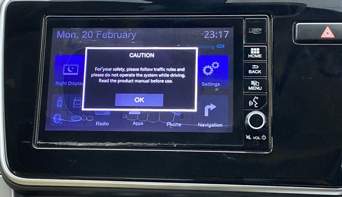 2018 Honda City ZX CVT, Petrol, Automatic, 46,442 km, Infotainment system - Touch screen not working
