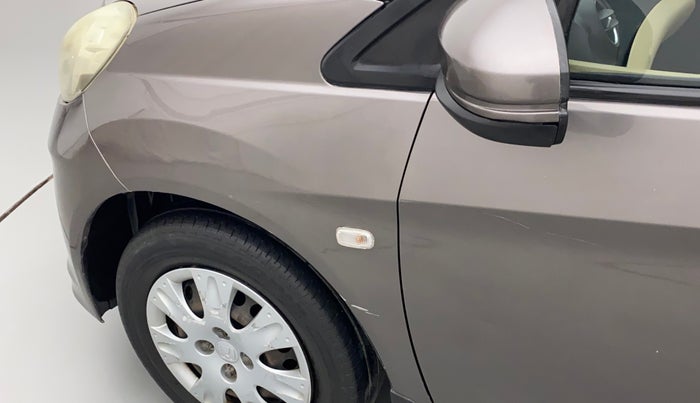 2015 Honda Amaze 1.2L I-VTEC S, Petrol, Manual, 77,720 km, Left fender - Paint has minor damage