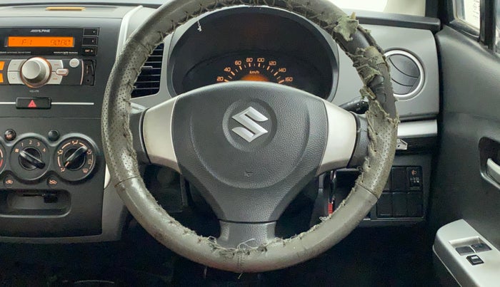 2012 Maruti Wagon R 1.0 LXI, Petrol, Manual, 65,900 km, Steering wheel - Steering cover is minor torn
