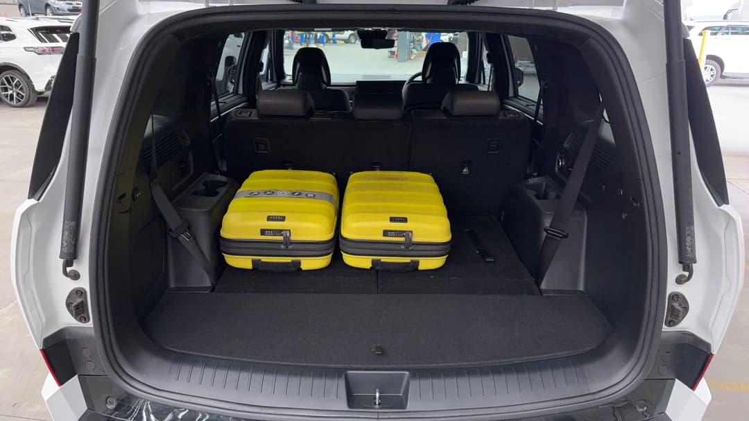 2024 Hyundai Santa Fe Calligraphy Hev (7 Seat) (blk), Automatic, 21567 km, Boot Inside View with Luggage
