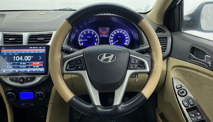 2012 Hyundai Verna FLUIDIC 1.6 VTVT SX, Petrol, Manual, 74,925 km, Steering Wheel Close Up